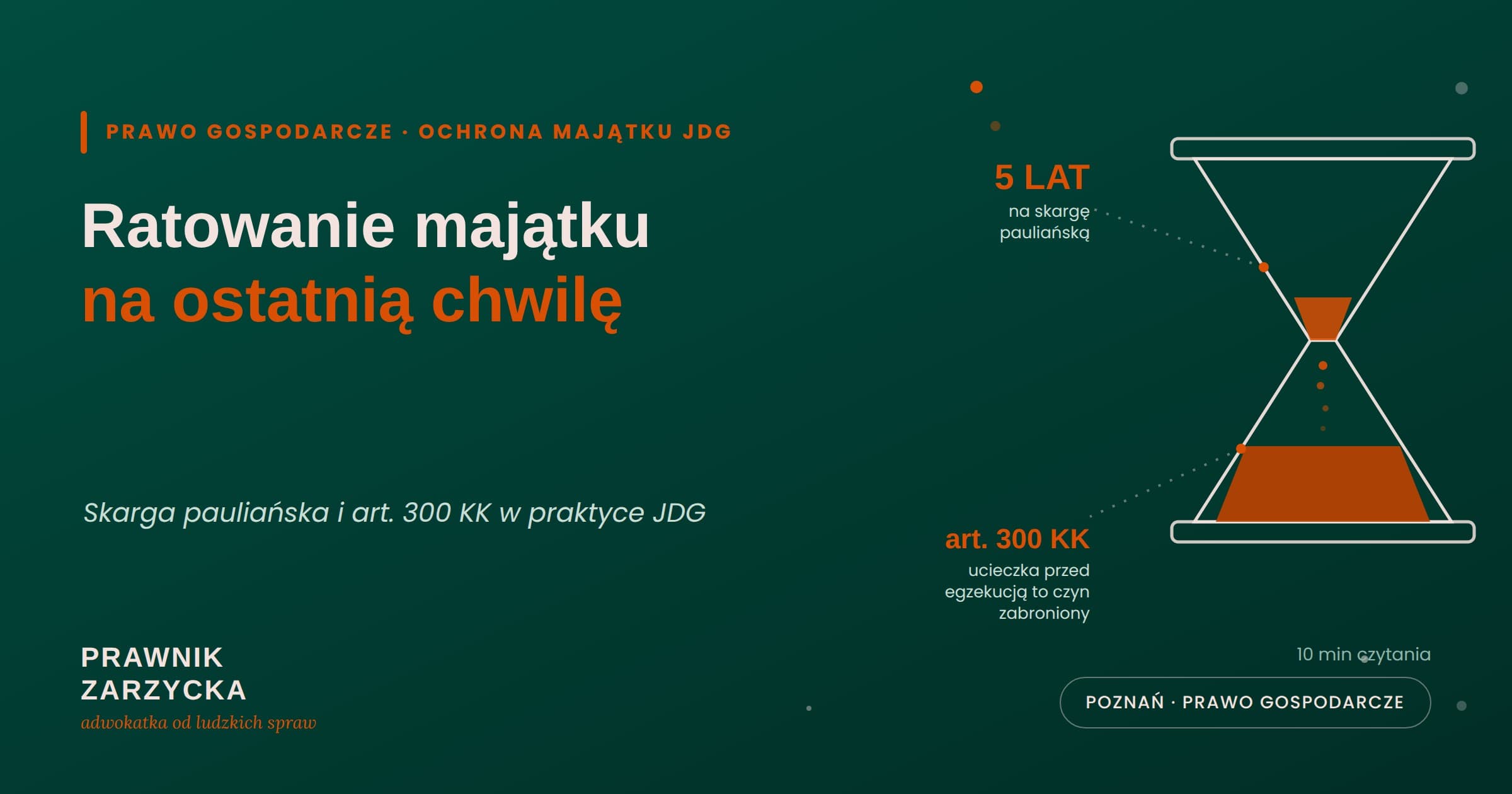 Odpowiedzialność majątkowa w JDG i pułapka „ratowania majątku” na ostatnią chwilę